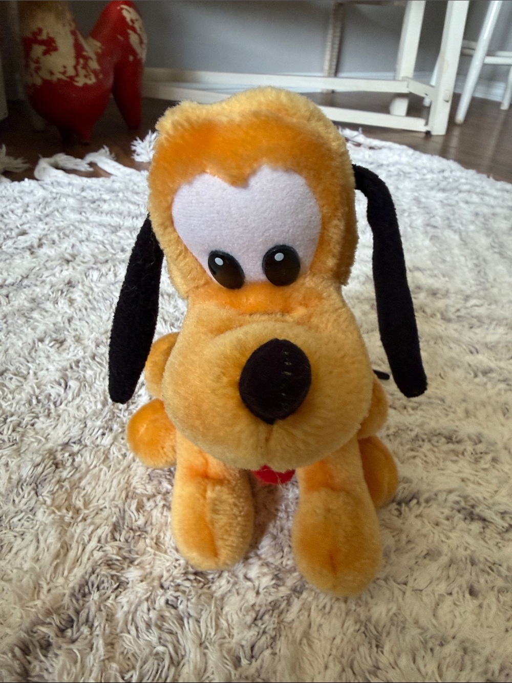 Vintage Disney Pluto Dog Plush Orange-Soft Pet Plush Plush 9” Tokyo Disneyland - Picture 3 of 7